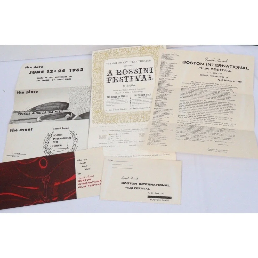 VTG Playbills Programs BOSTON Theatre District Film Festival‎ Ephemera 60's-70's